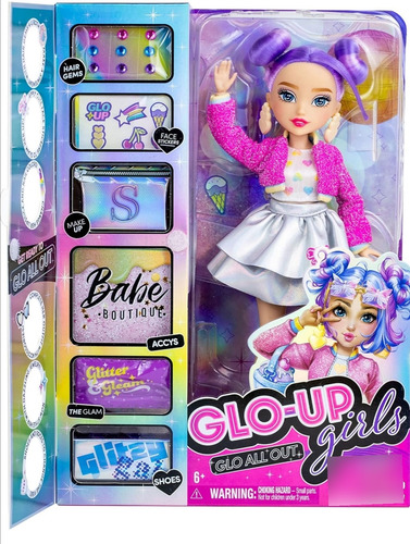Muñeca De Moda Glo Up Sadie. Cambio De Color En Uñas Y Labio