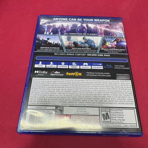 Watchdog Legion Play Station4 Ps4 Original (Usado)