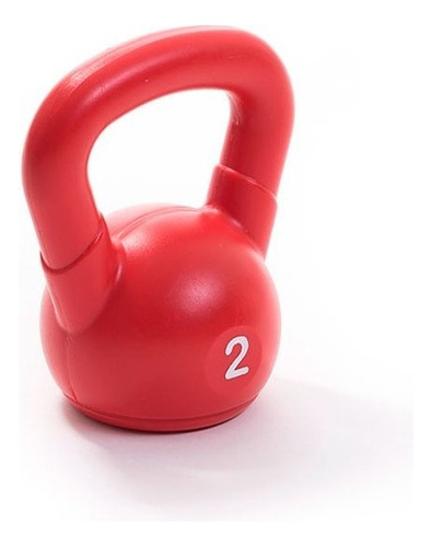 Pesa Rusa Plastica 2 Kg Mir Fitness Kettlebell Color Rojo