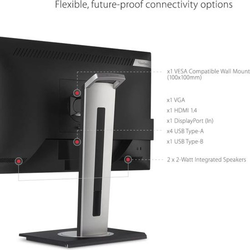 Viewsonic Vg2448a Monitor Ergonómico Ips 1080p De 24 Pulgada