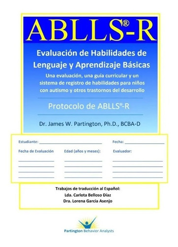 Ablls R Evaluación De Habilidades De Lenguaje Y Aprendizaje