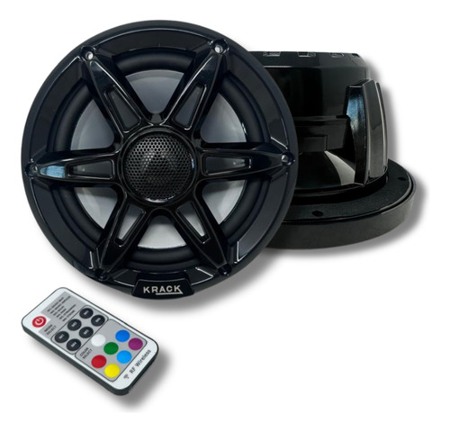Excelente Par De Bocinas Marinas Krack Audio 100w Kmr-612 Negro