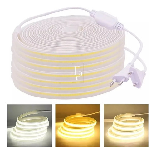 5m Mangueira Fita Led Cob 320 Leds Super Brilho + Conector