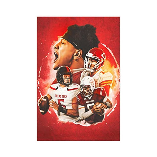 Póster De Sports Patrick Mahomes 7 Lienzo, Decoración...