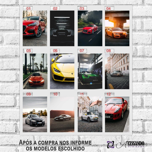 Imagem 2 de 8 de 5 Pôster Cartaz Carro Esport Classico P/ Emoldurar 40x30cm