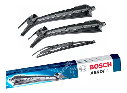 Kit Palheta Dianteira Traseira Bosch Chevrolet Onix 13/18