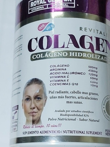 Colageno Hidrolizado Revitalise 500 Grs Con Q10 Y Vit E