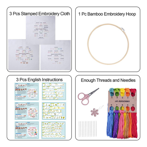 Kit De Bordado Fanryn Para Iniciantes | Dot Practice Kit