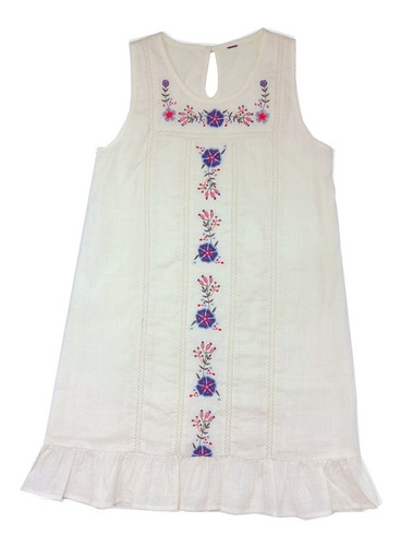 Imagen 8 de 10 de Vestido Algodon Nena Flowers C/ Flores Bordado Witty Girls