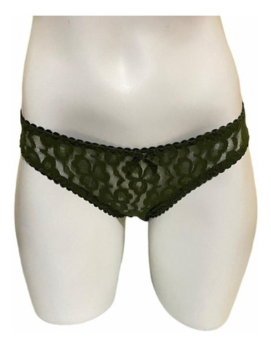 5 Pzas De Panty Calzón Bikini Encaje Mesh Marca Íntimamente