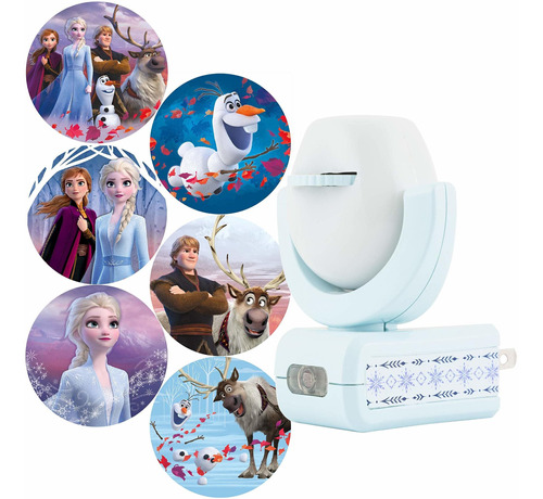 Proyectable Frozen 2 Led Luz Nocturna 6 Imagene Enchufable