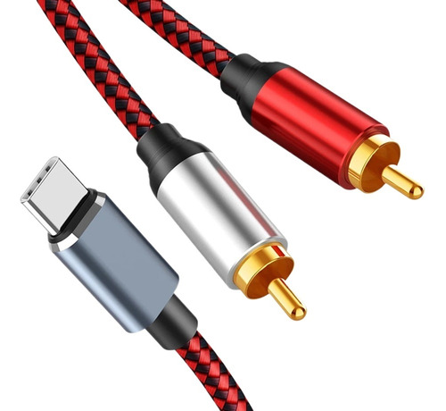 Cable De Audio Usb C A 2 Rca Tipo C Macho A 2 Rca Macho