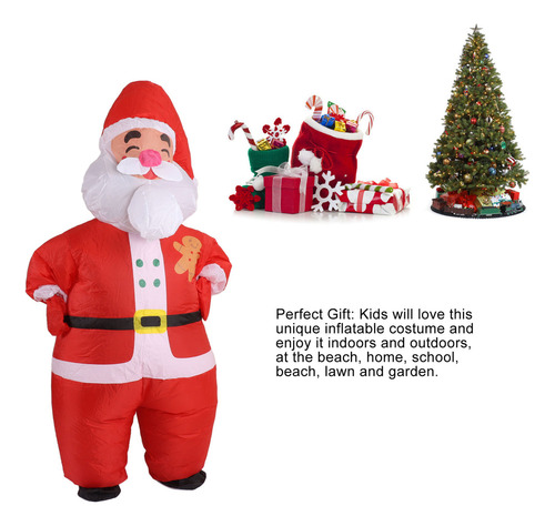 Nuevo Disfraz Hinchable De Papá Noel Cabeza Grande For
