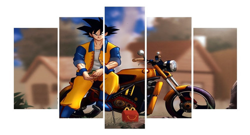 Cuadros Decorativos De Sala Habitacion Goku En Motocicleta