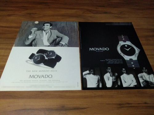 (pg132) 2 Publicidades Movado * Pete Sampras (Usado)