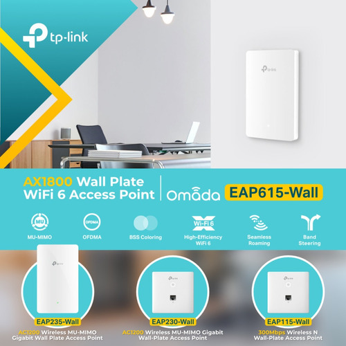 Punto Acceso Tp-link Wifi 6 Wall Mount Ax1800 - Eap615- Wall