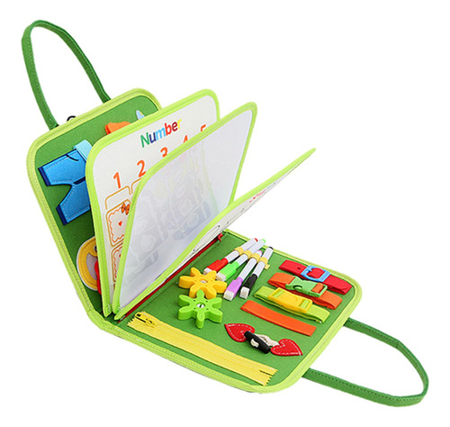 Tablero Ocupado Montessori Juguete Tablero Sensorial Verde