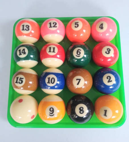 Bolas De Billar Pool Profesional Inclu. Triángulo Y Charola