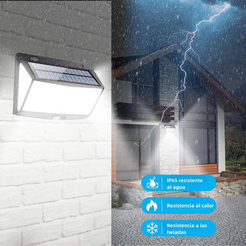 Luz Solar Exterior 2 Paq. 288 Led, 3 Modos Ip65 Waterproof C