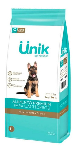 Unik Perro Cachorro Mediano Y Grande X 15kg