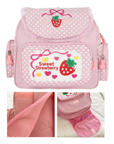 Bolso De Hombro Para Niños Linte Strawberry School Bag