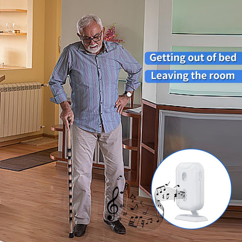 Detector De Sensor De Movimiento Pir Inalámbrico, Timbre De
