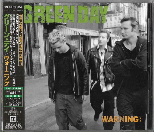 Green Day Cd Warning: Cd Japones Obi Bonus Tracks Sticker