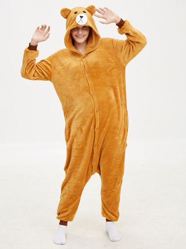 Pijama Kigurumi Oso Osito Marron De Niños