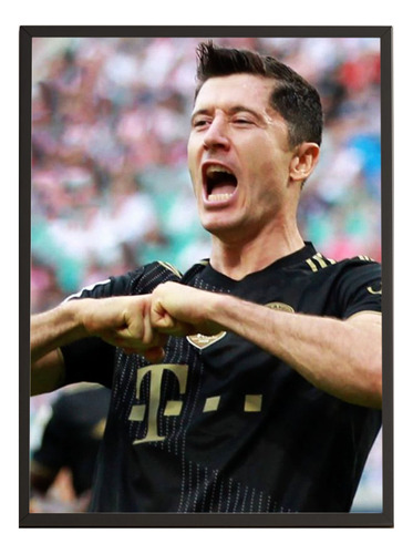 Quadro Lewandowski Jogando No Bayern De Munique 3354