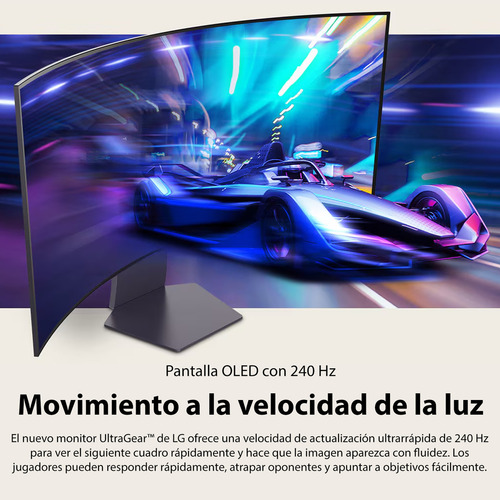 Monitor LG 34 Gaming Curvo Oled 240hz 0.03ms Hdr400 Color Gris