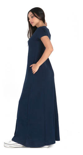 Vestido Largo Casual Mujer Talles Grandes Plus Size Algodon