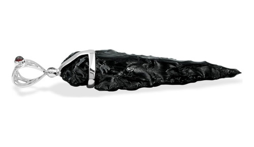 Dije De Punta De Flecha De Obsidiana Con Fardo De Piedras