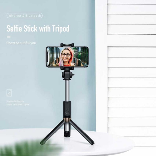 Selfie Bluetooth Com Controle & Tripé Da Rock