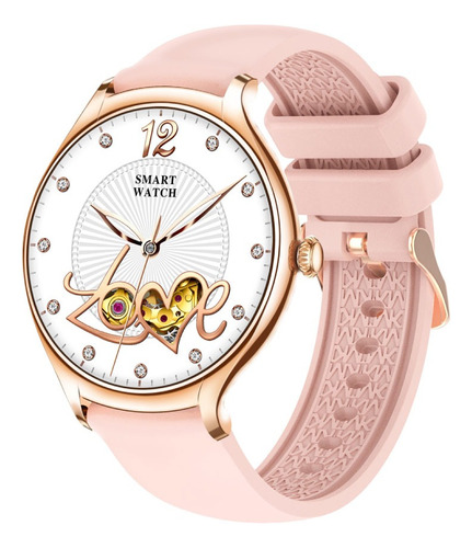Smart Watch Xion 1.39 Slim Xi-watch80 Color de la caja Rosa Color de la malla Rosa Color del bisel Dorado Diseño de la malla rosa