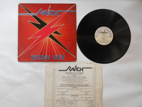 Lp Vinilo Raven Wiped Out Edición Inglaterra 1982