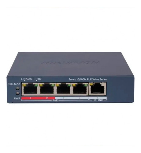 Switch Poe Hikvision 4 Puertos Poe + 1 Pt Ethernet