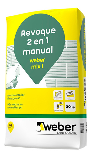 Weber Mix I - Revoque Manual 2 En 1 X 30kg
