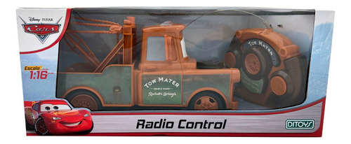 Vehículo De Juguete Tow Mater A Control Remoto Ditoys Cars Marrón