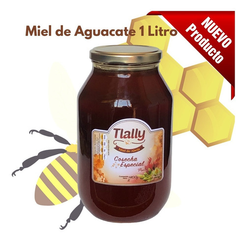 Miel Cosecha De Aguacate 1 Litro