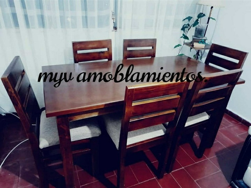 Juego De Comedor 6 Sillas Directo De Fabrica