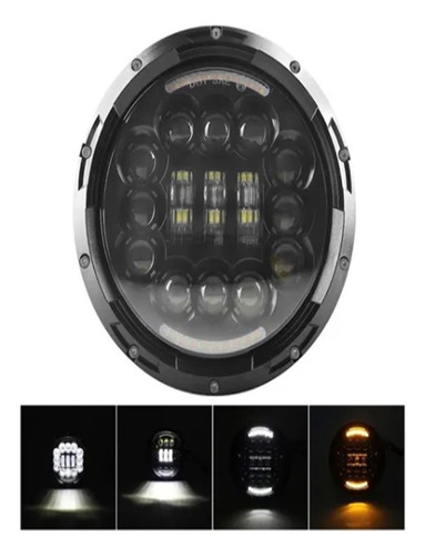 Faro Led De Doble Color Daymaker De 7 Pulgadas Para Motocicl