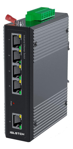 Islstch Conmutador De Red Ethernet Industrial Gigabit De 5 P