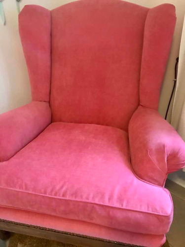 Sillón Antiguo Berger Retapizado Fucsia