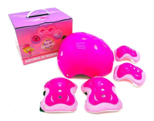 Kit Proteção Infantil Rosa Unitoys - Acessórios De Segurança