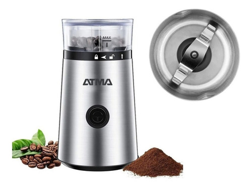 Molinillo De Cafe Atma Mc8141 60gr A.inox 150w Color Gris