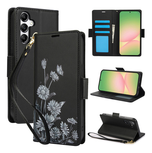 Funda De Piel Tipo Cartera Con Tapa Para Samsung Galaxy A56 A36 A26 A16 A06
