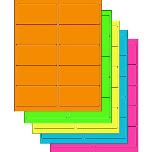 Etiquetas Fluorescentes Surtidas | 5 Colores