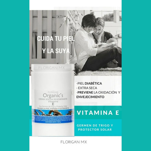 Crema Sólida Regenerante Vitamina E 600grs. Florigan