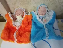 Comprar 2 Bonecas Antigas Troll Bebê Na Mochila Laranja E Azul