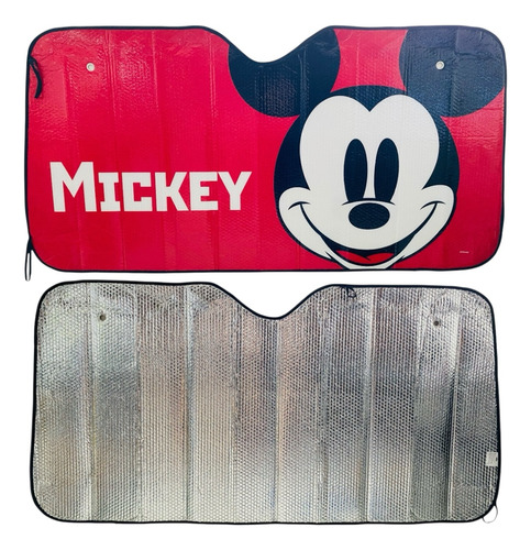 Parasol Universal Auto Diseño Mickey Mouse Protege Rayos Uv